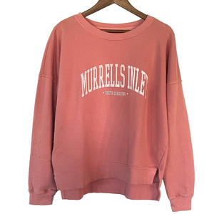 Relaxed Fit Blue 84 Crewneck Sweater Dusty Rose Large